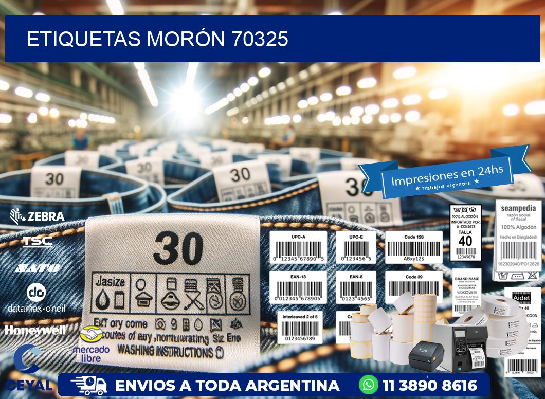 ETIQUETAS MORÓN 70325