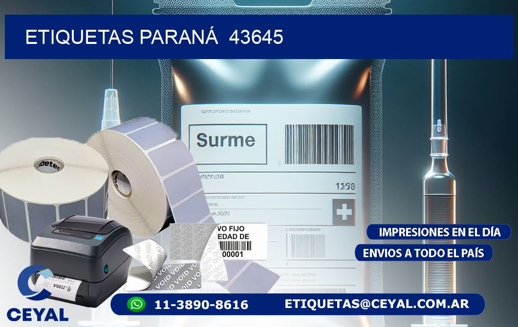 ETIQUETAS PARANÁ  43645