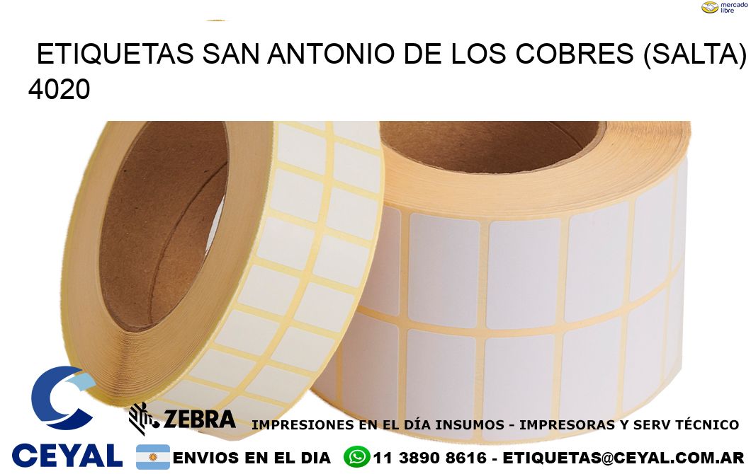 ETIQUETAS SAN ANTONIO DE LOS COBRES (SALTA) 4020