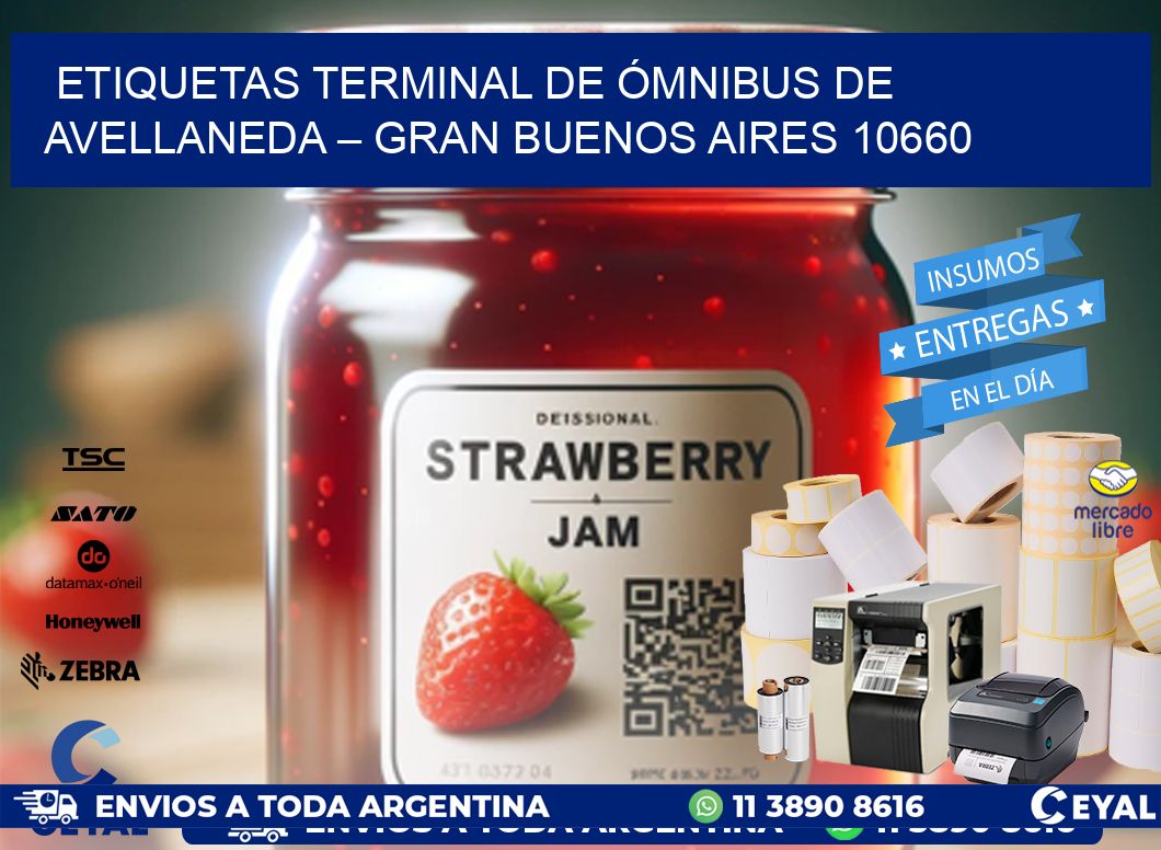 ETIQUETAS TERMINAL DE ÓMNIBUS DE AVELLANEDA – GRAN BUENOS AIRES 10660