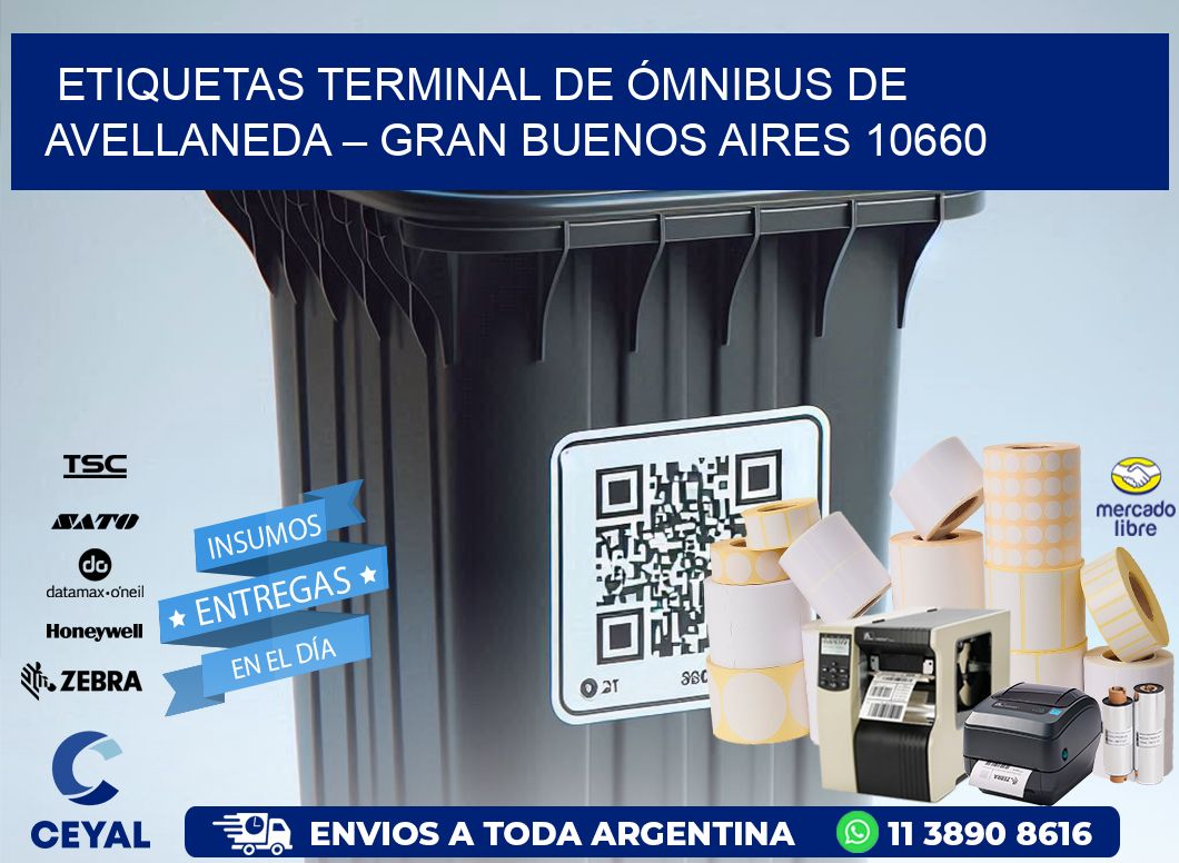 ETIQUETAS TERMINAL DE ÓMNIBUS DE AVELLANEDA – GRAN BUENOS AIRES 10660