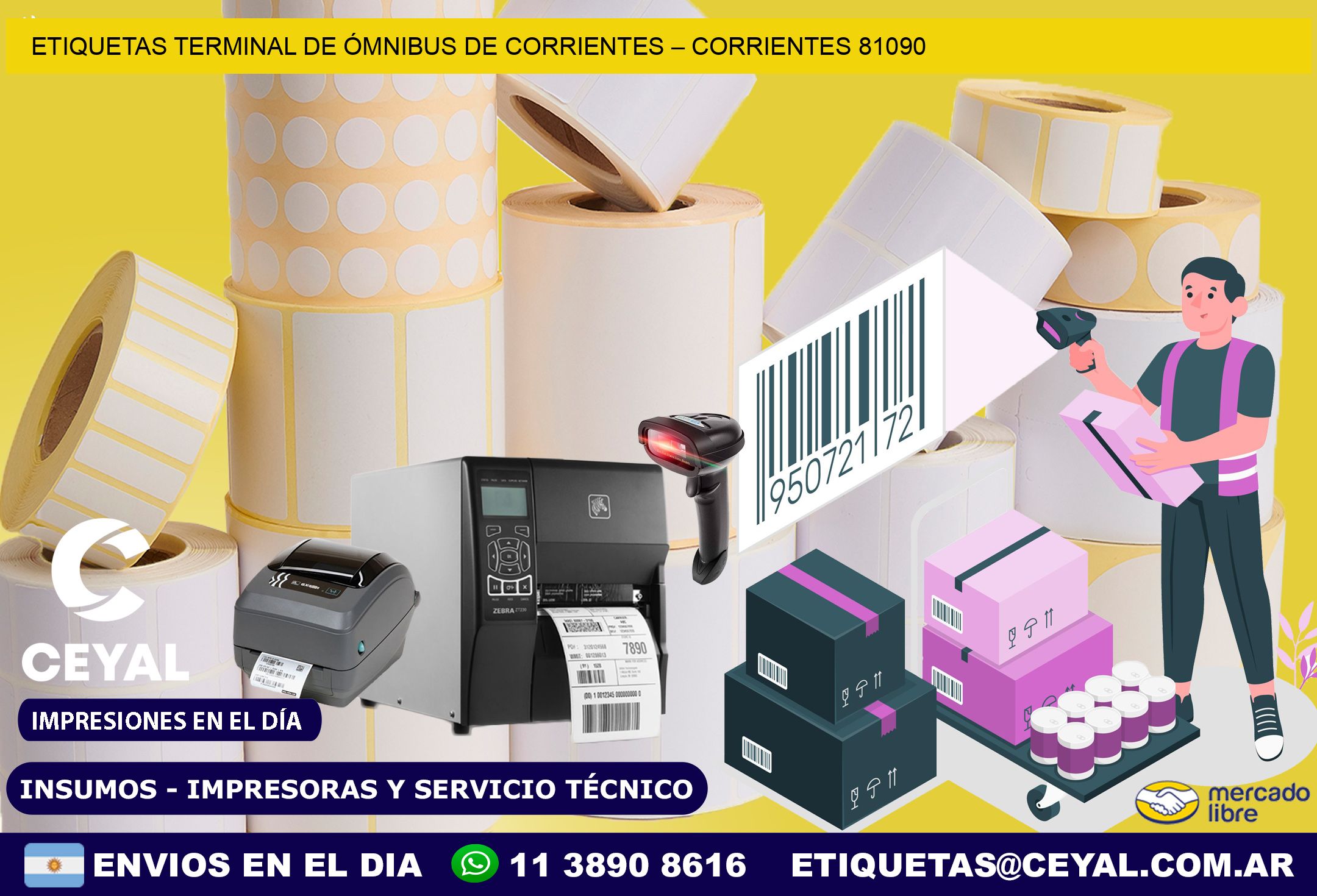 ETIQUETAS TERMINAL DE ÓMNIBUS DE CORRIENTES – CORRIENTES 81090