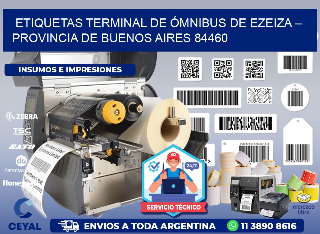 ETIQUETAS TERMINAL DE ÓMNIBUS DE EZEIZA – PROVINCIA DE BUENOS AIRES 84460