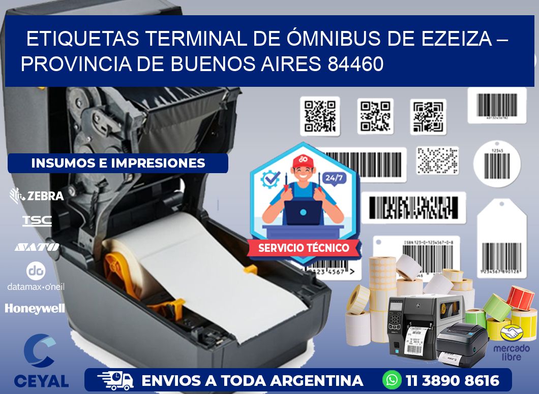 ETIQUETAS TERMINAL DE ÓMNIBUS DE EZEIZA – PROVINCIA DE BUENOS AIRES 84460