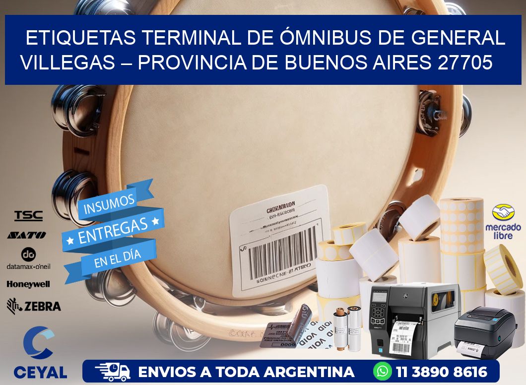 ETIQUETAS TERMINAL DE ÓMNIBUS DE GENERAL VILLEGAS – PROVINCIA DE BUENOS AIRES 27705