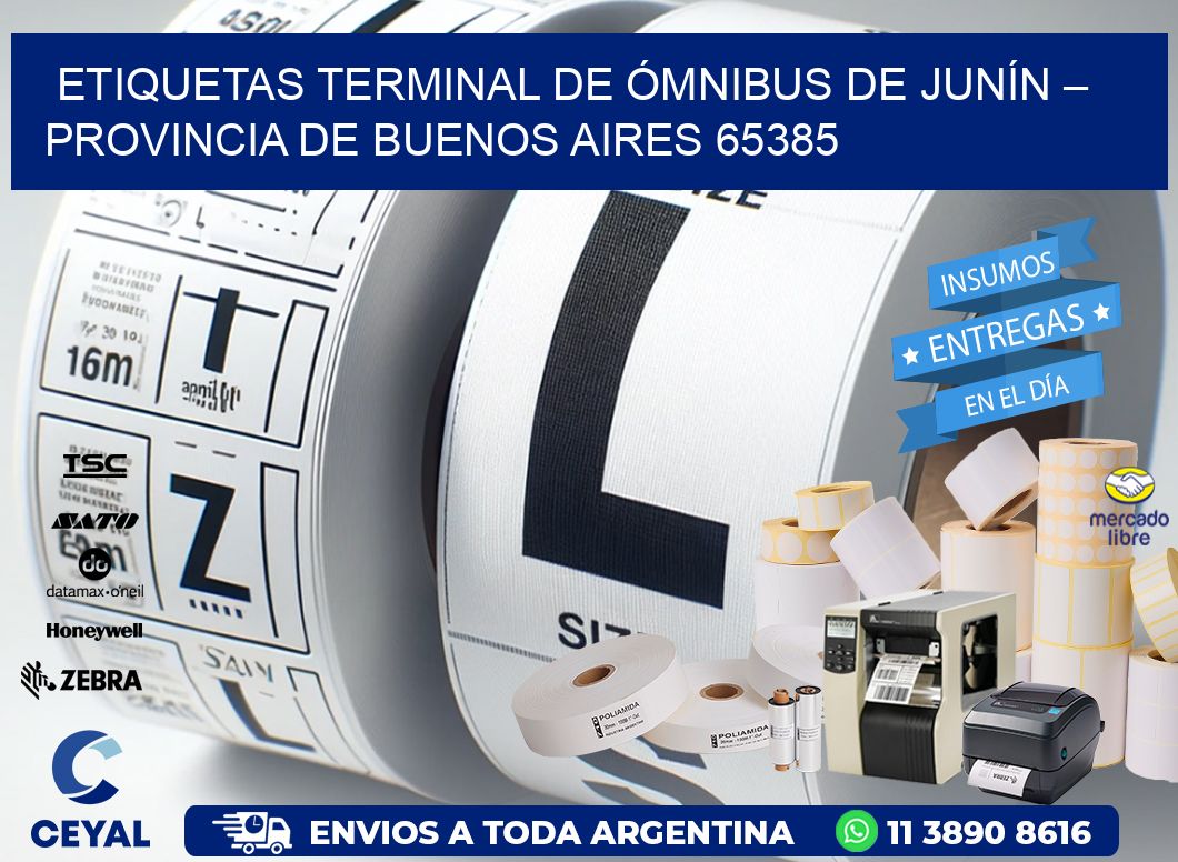 ETIQUETAS TERMINAL DE ÓMNIBUS DE JUNÍN – PROVINCIA DE BUENOS AIRES 65385