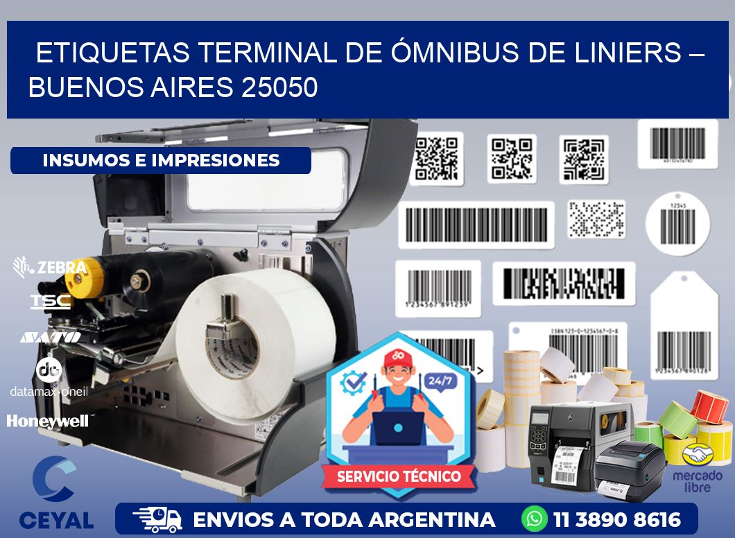 ETIQUETAS TERMINAL DE ÓMNIBUS DE LINIERS – BUENOS AIRES 25050