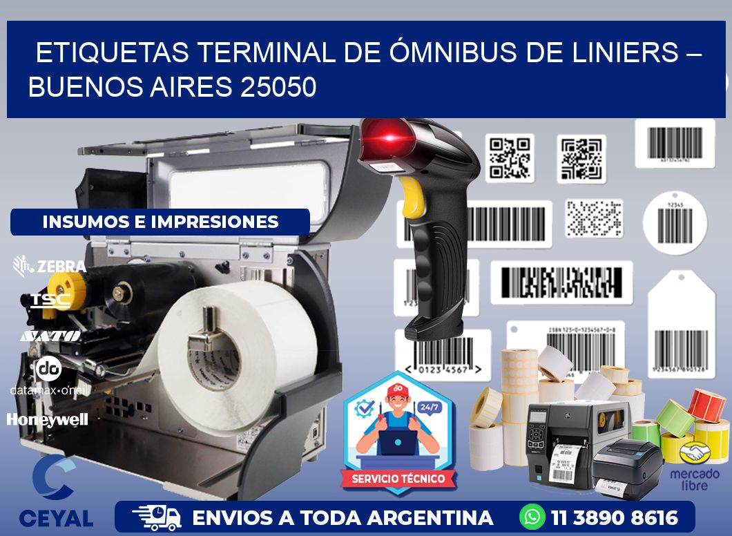 ETIQUETAS TERMINAL DE ÓMNIBUS DE LINIERS – BUENOS AIRES 25050