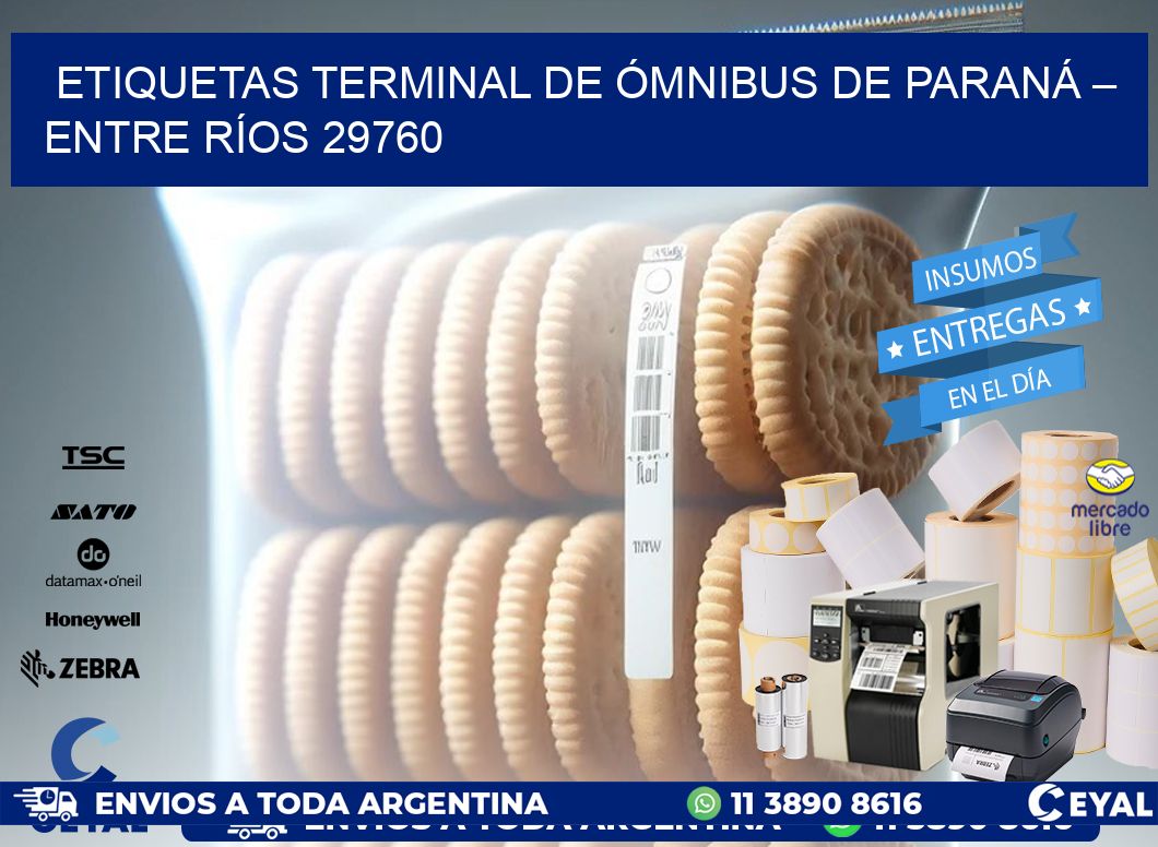 ETIQUETAS TERMINAL DE ÓMNIBUS DE PARANÁ – ENTRE RÍOS 29760