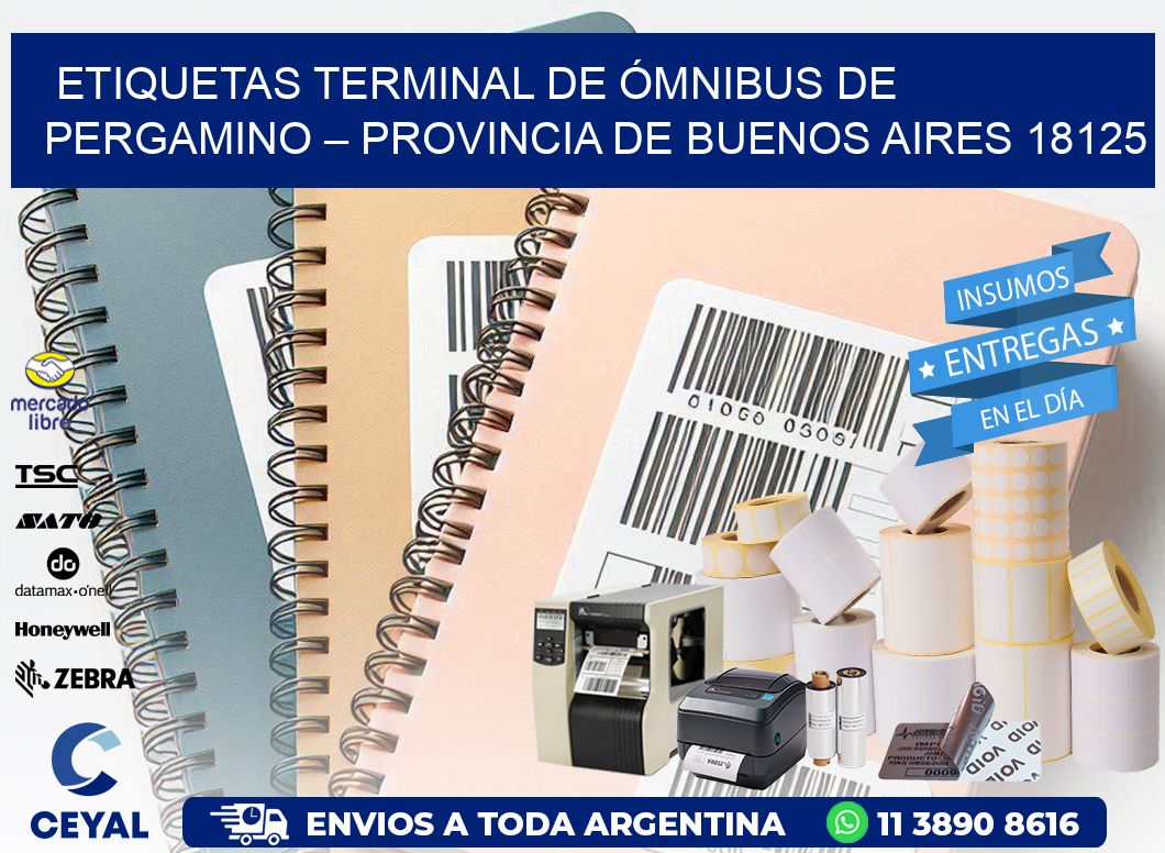 ETIQUETAS TERMINAL DE ÓMNIBUS DE PERGAMINO – PROVINCIA DE BUENOS AIRES 18125