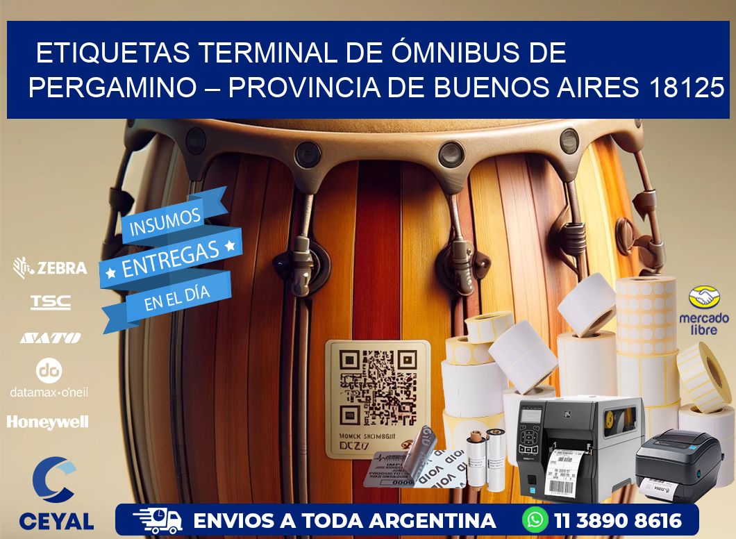 ETIQUETAS TERMINAL DE ÓMNIBUS DE PERGAMINO – PROVINCIA DE BUENOS AIRES 18125