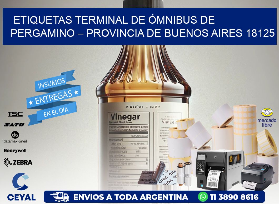 ETIQUETAS TERMINAL DE ÓMNIBUS DE PERGAMINO – PROVINCIA DE BUENOS AIRES 18125