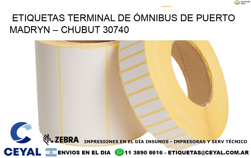 ETIQUETAS TERMINAL DE ÓMNIBUS DE PUERTO MADRYN – CHUBUT 30740