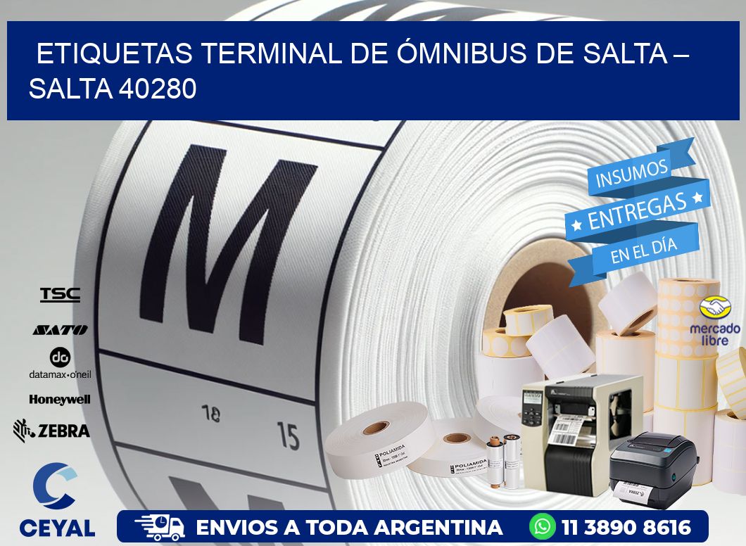 ETIQUETAS TERMINAL DE ÓMNIBUS DE SALTA – SALTA 40280