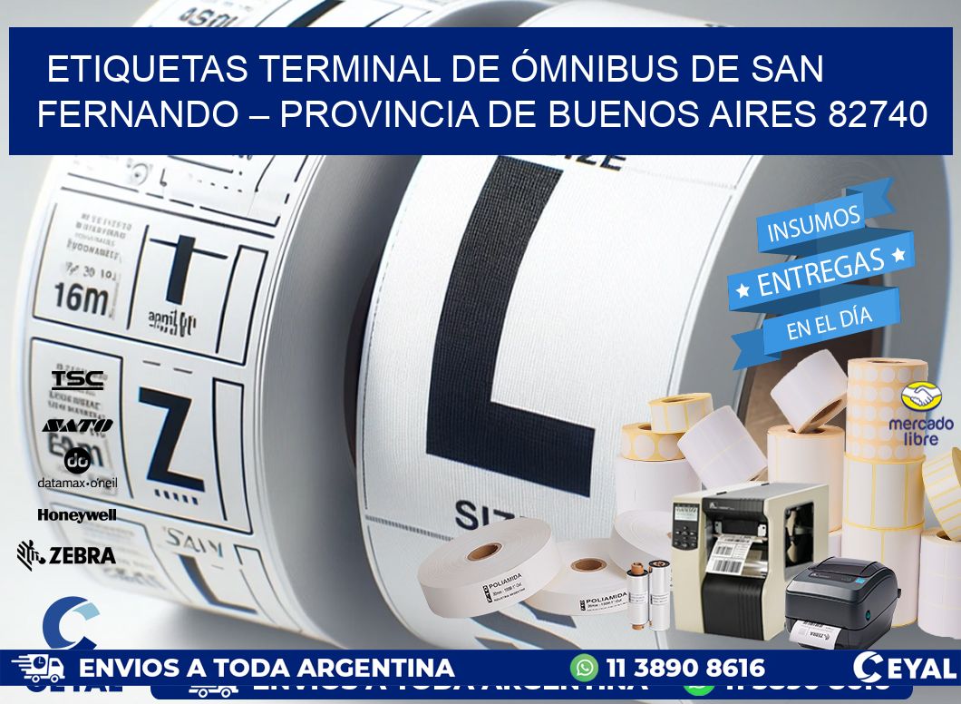 ETIQUETAS TERMINAL DE ÓMNIBUS DE SAN FERNANDO – PROVINCIA DE BUENOS AIRES 82740