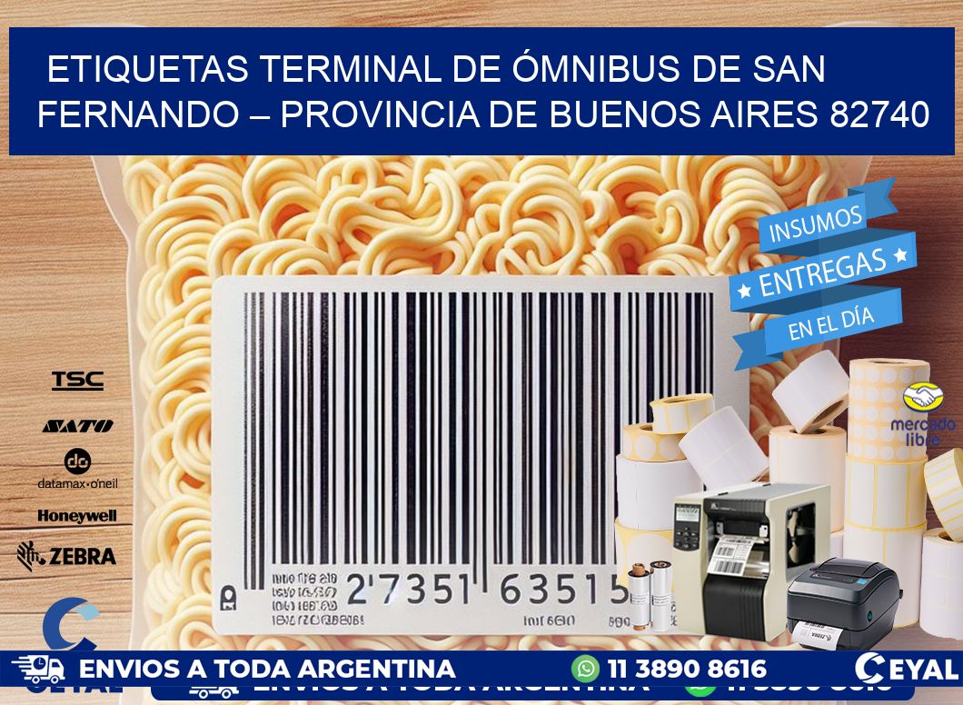 ETIQUETAS TERMINAL DE ÓMNIBUS DE SAN FERNANDO – PROVINCIA DE BUENOS AIRES 82740