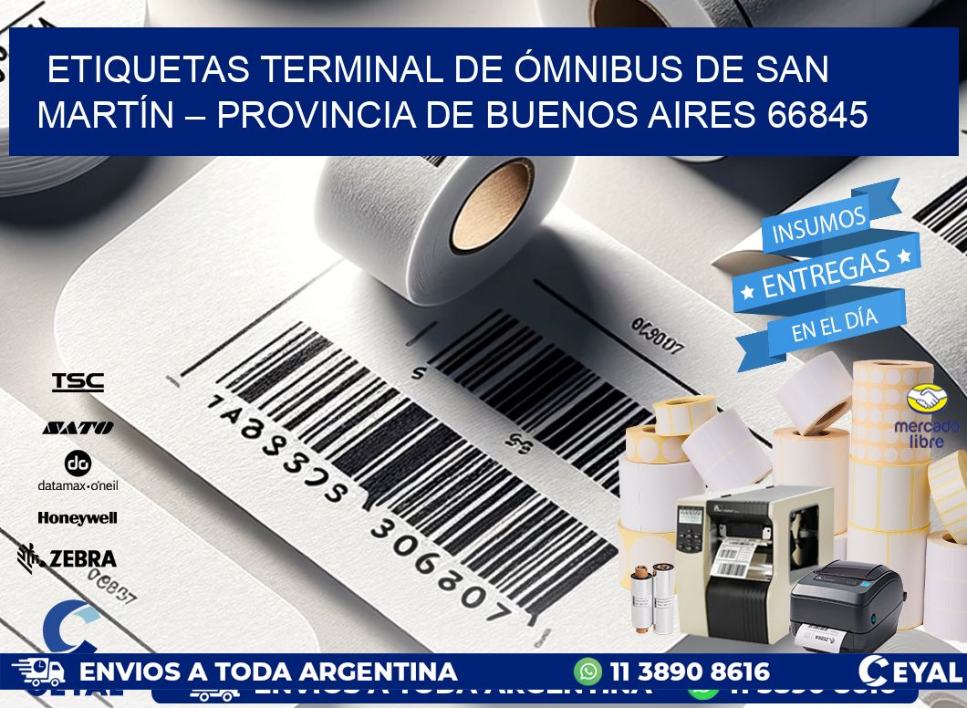 ETIQUETAS TERMINAL DE ÓMNIBUS DE SAN MARTÍN – PROVINCIA DE BUENOS AIRES 66845
