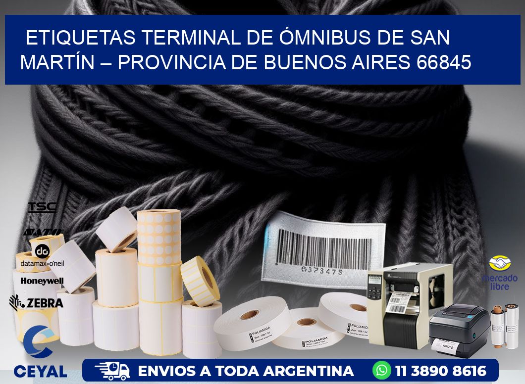 ETIQUETAS TERMINAL DE ÓMNIBUS DE SAN MARTÍN – PROVINCIA DE BUENOS AIRES 66845