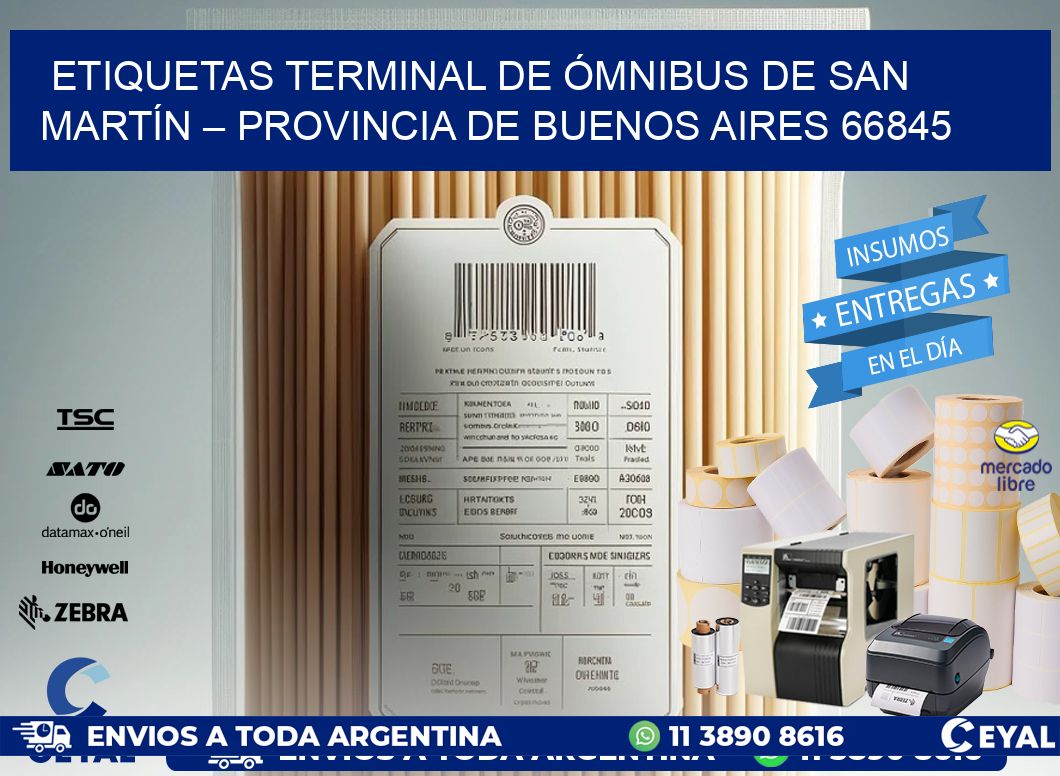 ETIQUETAS TERMINAL DE ÓMNIBUS DE SAN MARTÍN – PROVINCIA DE BUENOS AIRES 66845