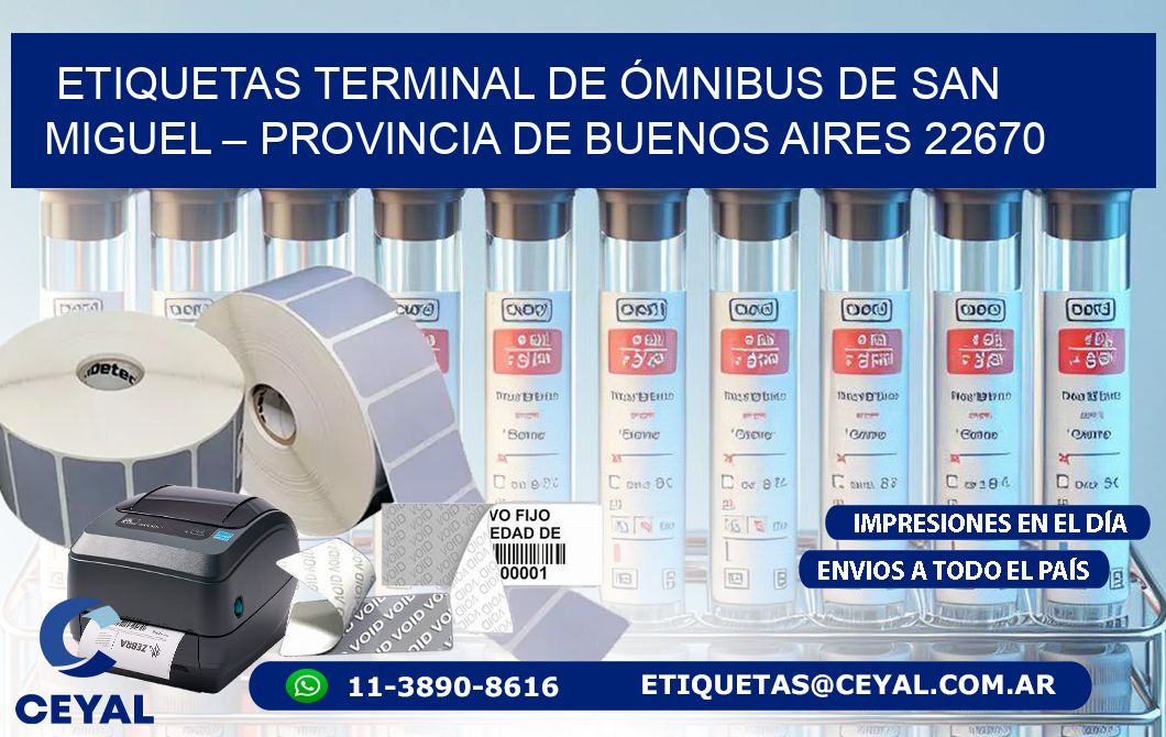 ETIQUETAS TERMINAL DE ÓMNIBUS DE SAN MIGUEL – PROVINCIA DE BUENOS AIRES 22670