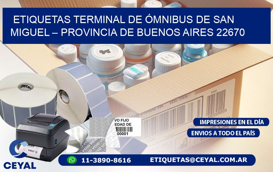 ETIQUETAS TERMINAL DE ÓMNIBUS DE SAN MIGUEL – PROVINCIA DE BUENOS AIRES 22670