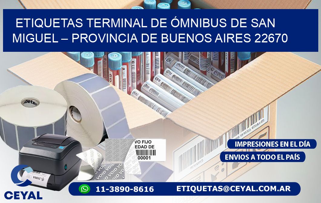 ETIQUETAS TERMINAL DE ÓMNIBUS DE SAN MIGUEL – PROVINCIA DE BUENOS AIRES 22670