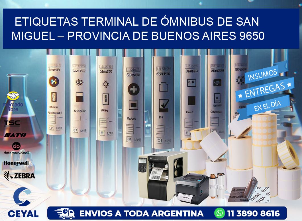ETIQUETAS TERMINAL DE ÓMNIBUS DE SAN MIGUEL – PROVINCIA DE BUENOS AIRES 9650