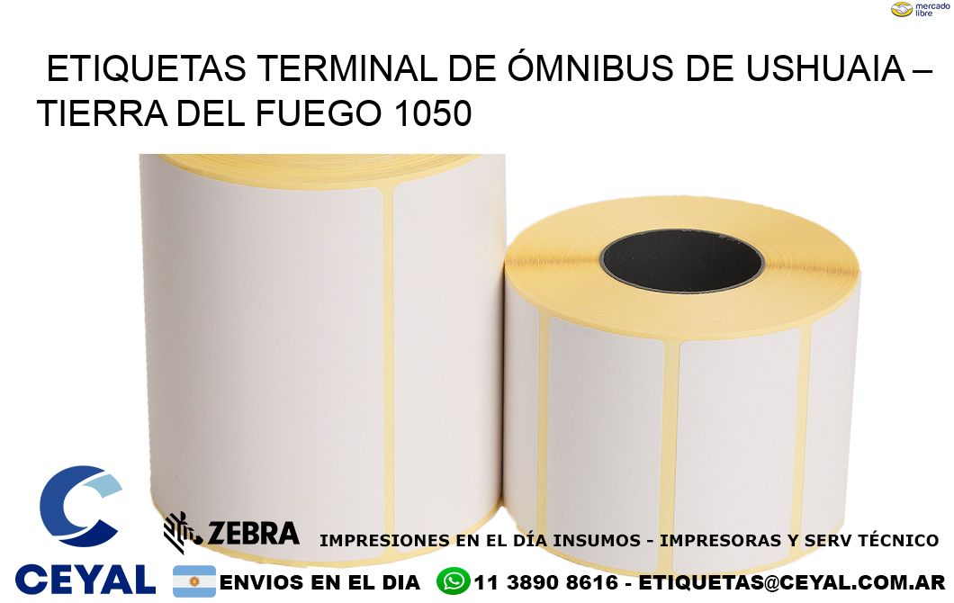 ETIQUETAS TERMINAL DE ÓMNIBUS DE USHUAIA – TIERRA DEL FUEGO 1050