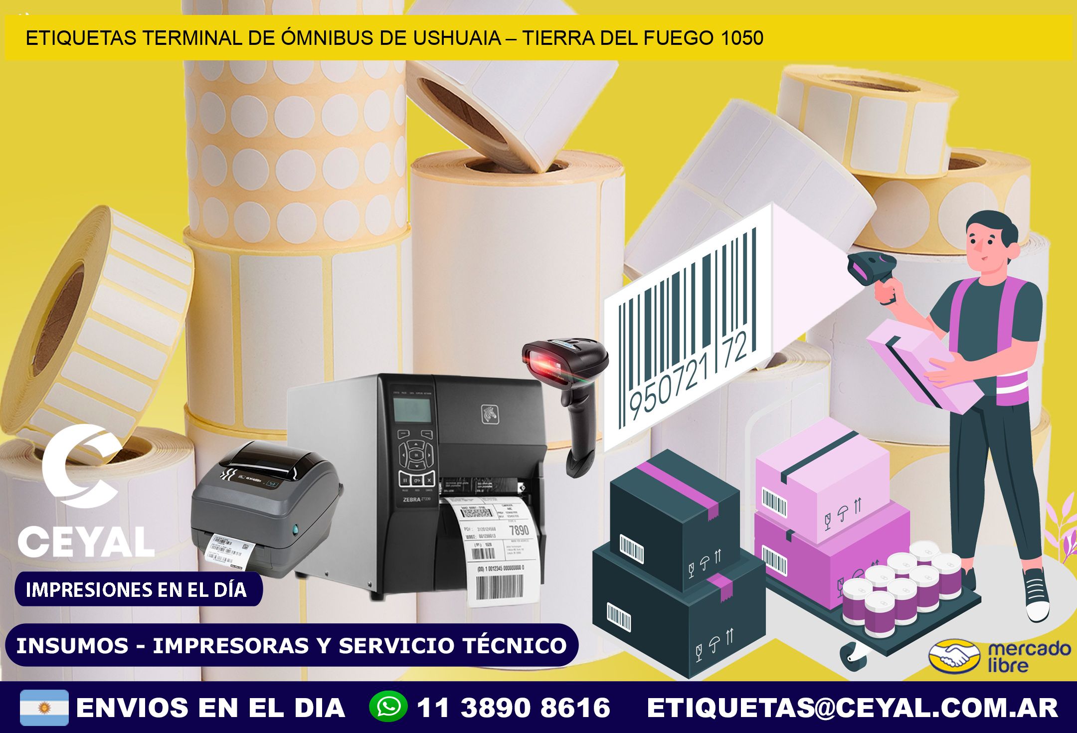 ETIQUETAS TERMINAL DE ÓMNIBUS DE USHUAIA – TIERRA DEL FUEGO 1050
