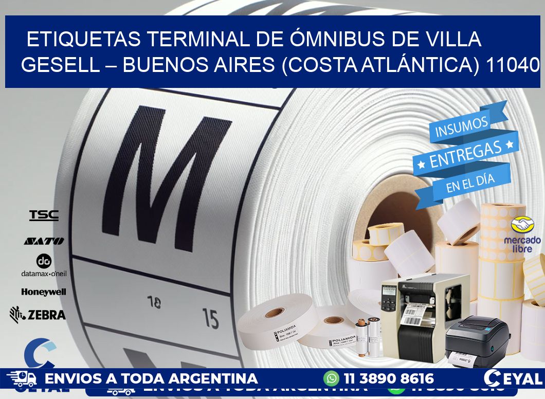 ETIQUETAS TERMINAL DE ÓMNIBUS DE VILLA GESELL – BUENOS AIRES (COSTA ATLÁNTICA) 11040