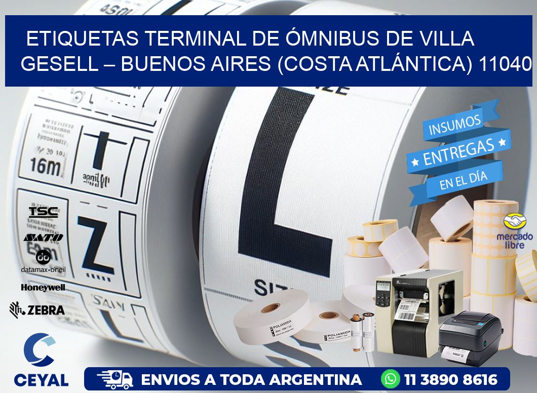 ETIQUETAS TERMINAL DE ÓMNIBUS DE VILLA GESELL – BUENOS AIRES (COSTA ATLÁNTICA) 11040