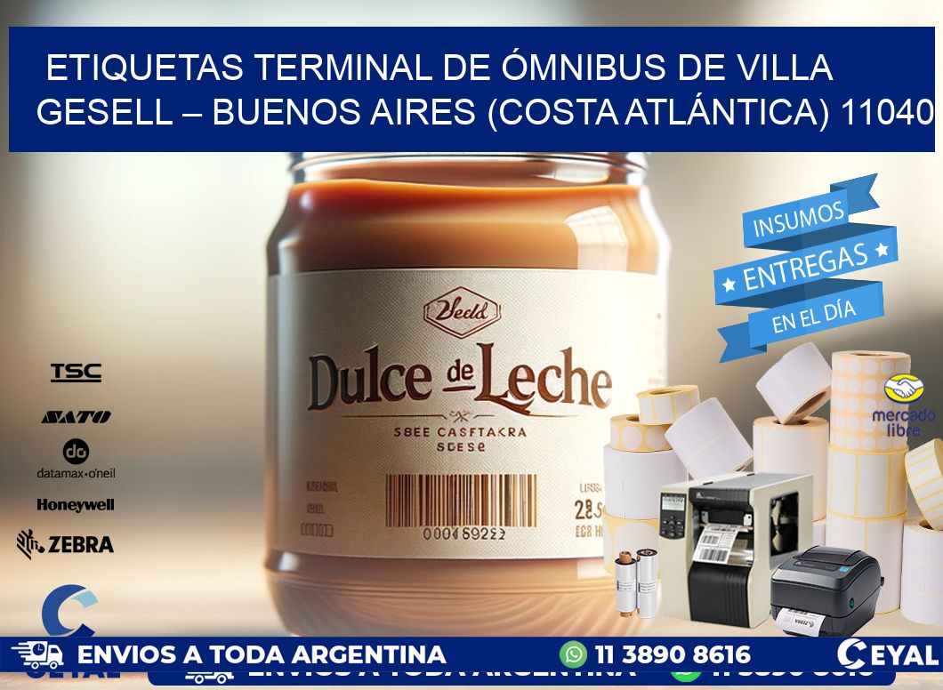 ETIQUETAS TERMINAL DE ÓMNIBUS DE VILLA GESELL – BUENOS AIRES (COSTA ATLÁNTICA) 11040