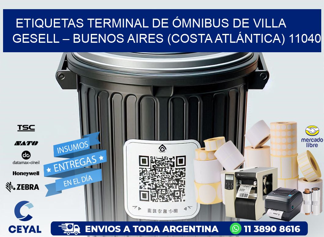 ETIQUETAS TERMINAL DE ÓMNIBUS DE VILLA GESELL – BUENOS AIRES (COSTA ATLÁNTICA) 11040