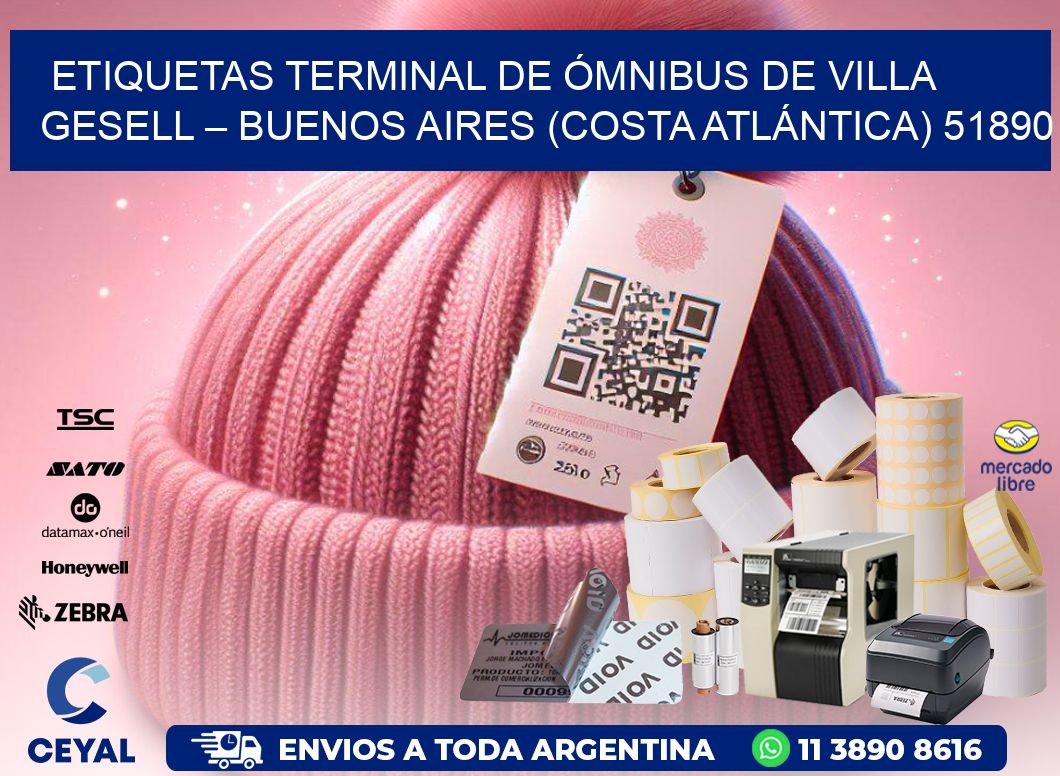ETIQUETAS TERMINAL DE ÓMNIBUS DE VILLA GESELL – BUENOS AIRES (COSTA ATLÁNTICA) 51890