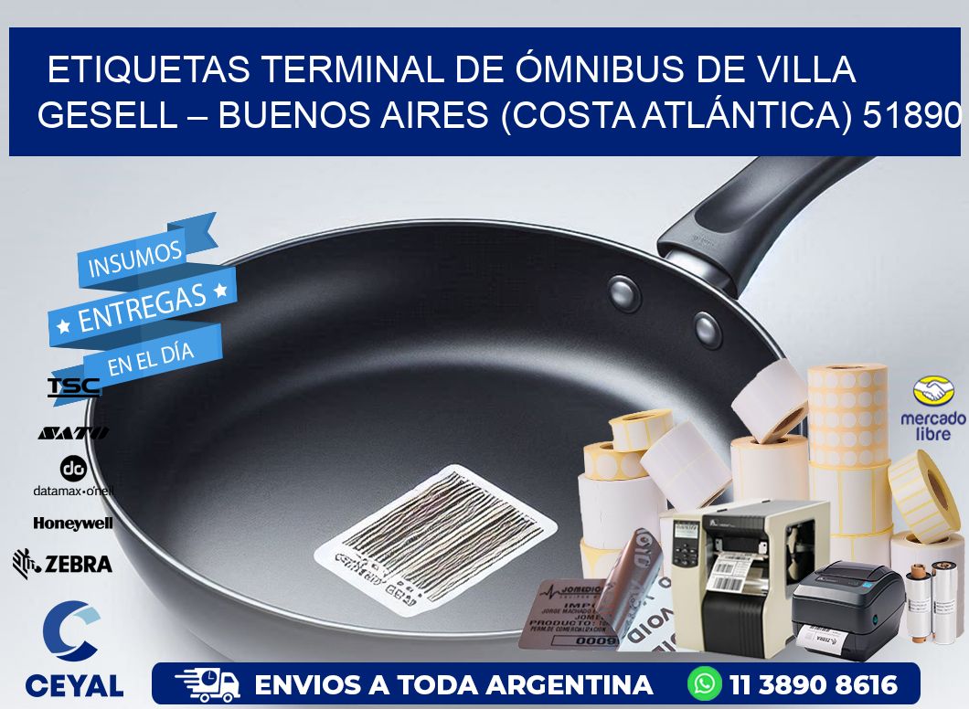 ETIQUETAS TERMINAL DE ÓMNIBUS DE VILLA GESELL – BUENOS AIRES (COSTA ATLÁNTICA) 51890