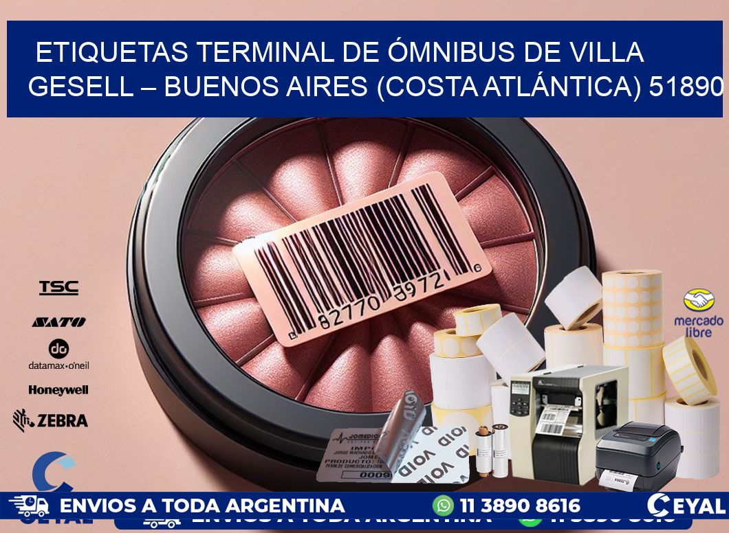 ETIQUETAS TERMINAL DE ÓMNIBUS DE VILLA GESELL – BUENOS AIRES (COSTA ATLÁNTICA) 51890