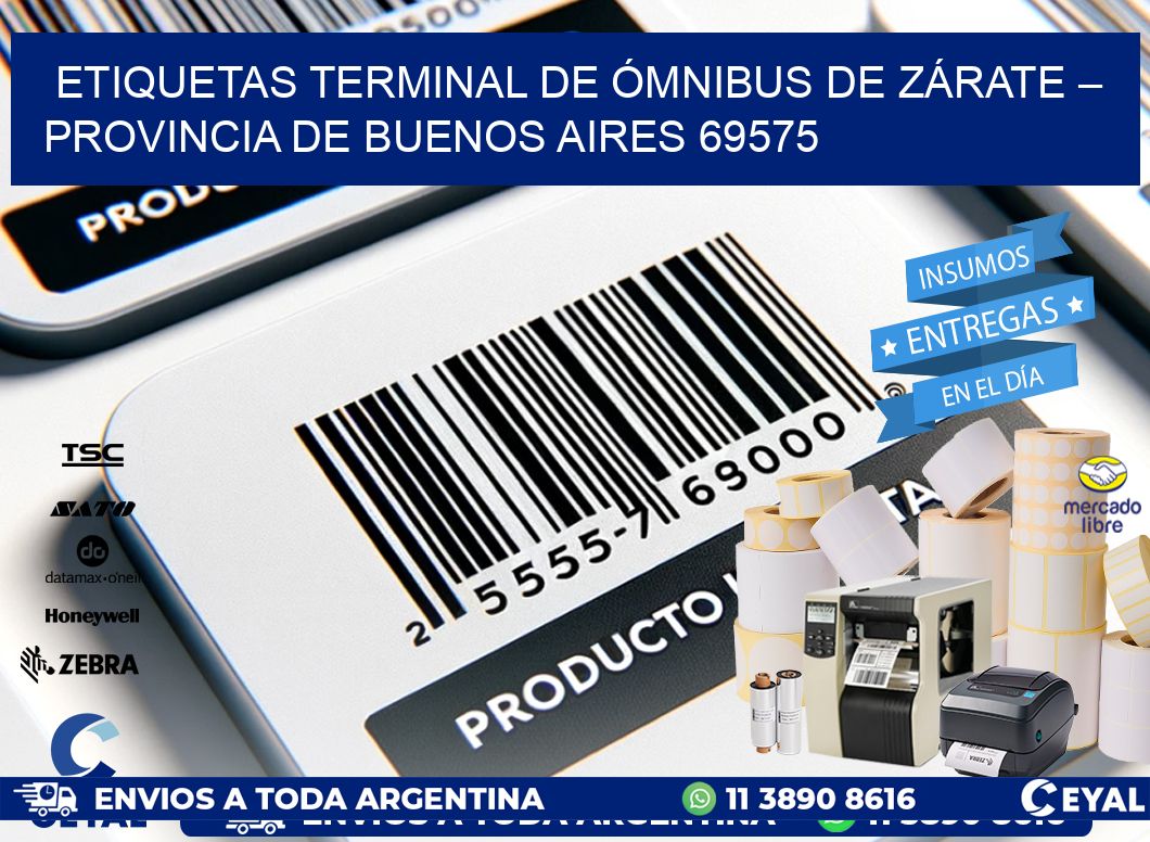 ETIQUETAS TERMINAL DE ÓMNIBUS DE ZÁRATE – PROVINCIA DE BUENOS AIRES 69575
