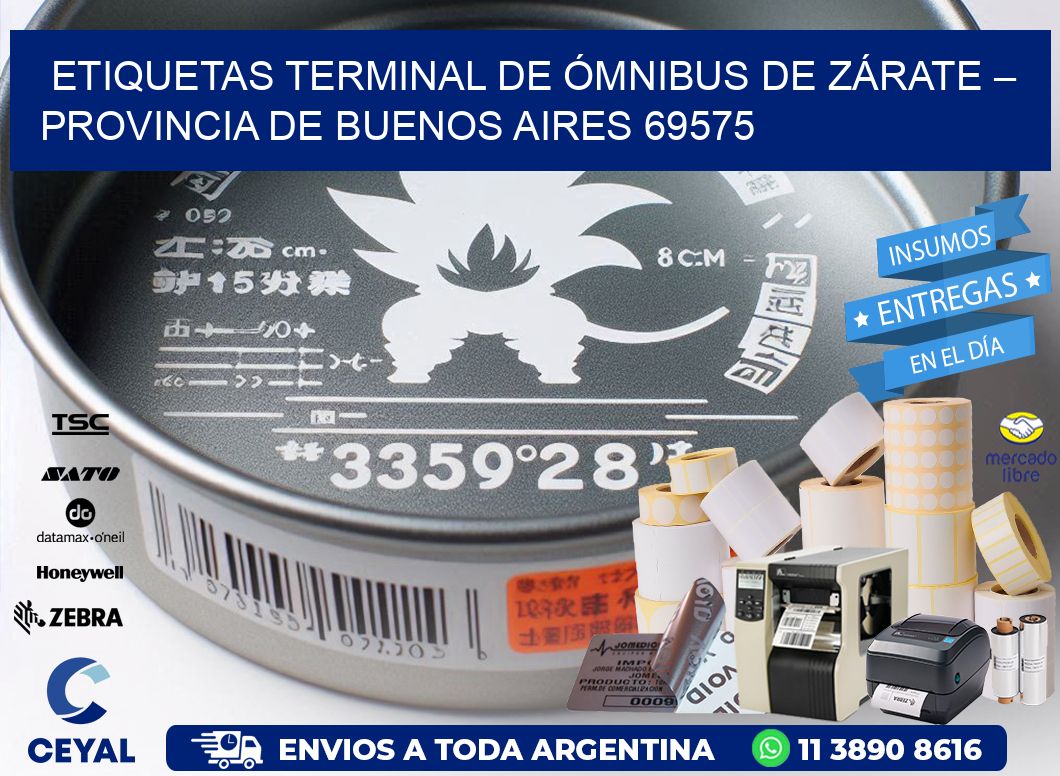 ETIQUETAS TERMINAL DE ÓMNIBUS DE ZÁRATE – PROVINCIA DE BUENOS AIRES 69575