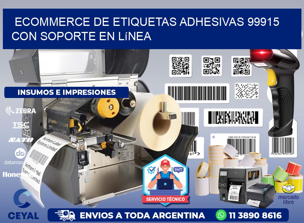Ecommerce de Etiquetas Adhesivas 99915 con Soporte en Línea