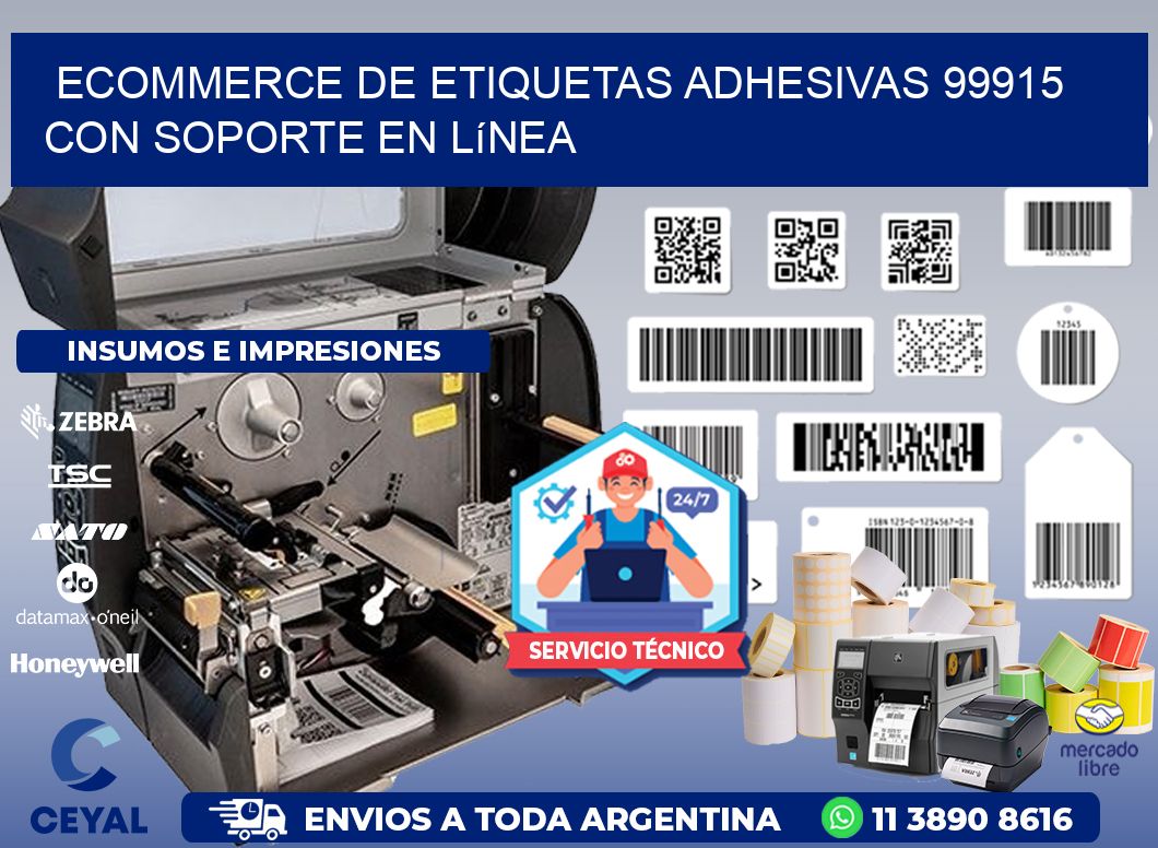 Ecommerce de Etiquetas Adhesivas 99915 con Soporte en Línea