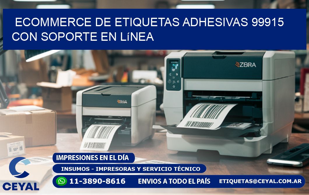 Ecommerce de Etiquetas Adhesivas 99915 con Soporte en Línea