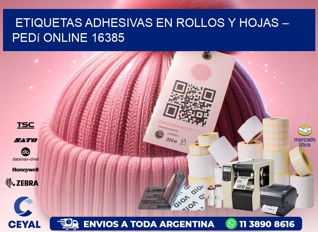 Etiquetas Adhesivas en Rollos y Hojas – Pedí Online 16385
