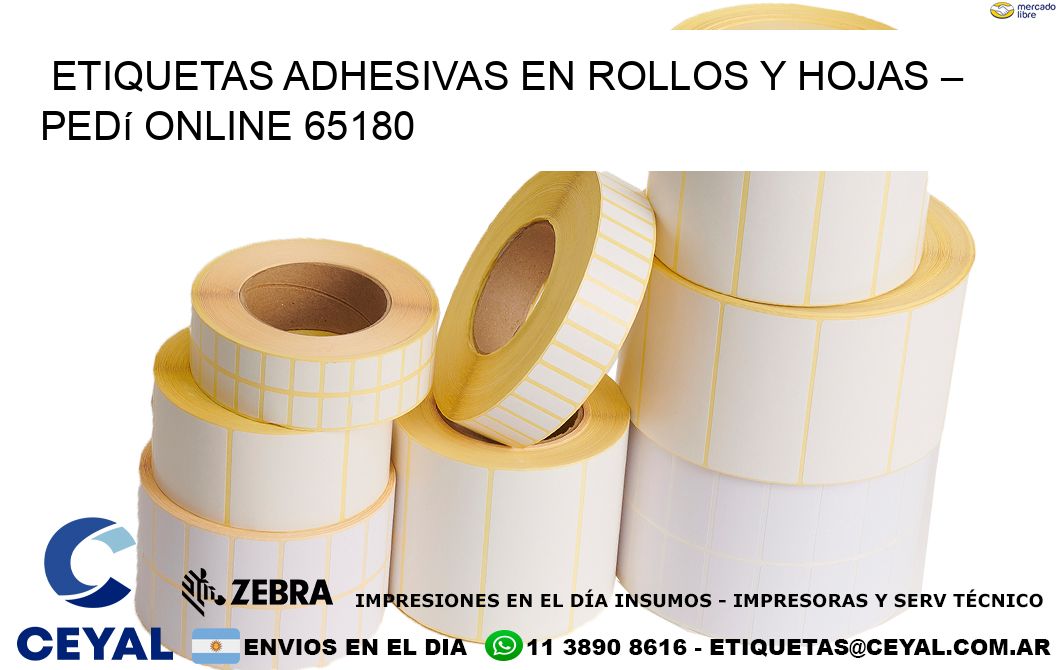 Etiquetas Adhesivas en Rollos y Hojas – Pedí Online 65180