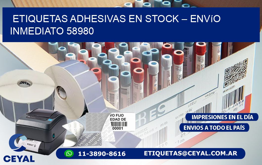 Etiquetas Adhesivas en Stock – Envío Inmediato 58980