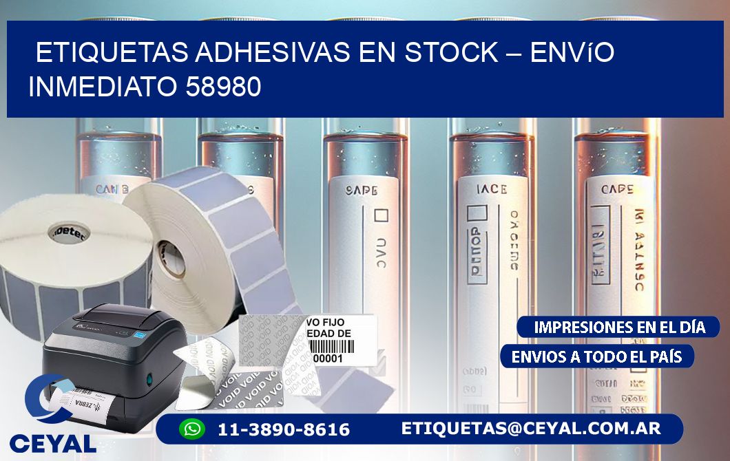 Etiquetas Adhesivas en Stock – Envío Inmediato 58980