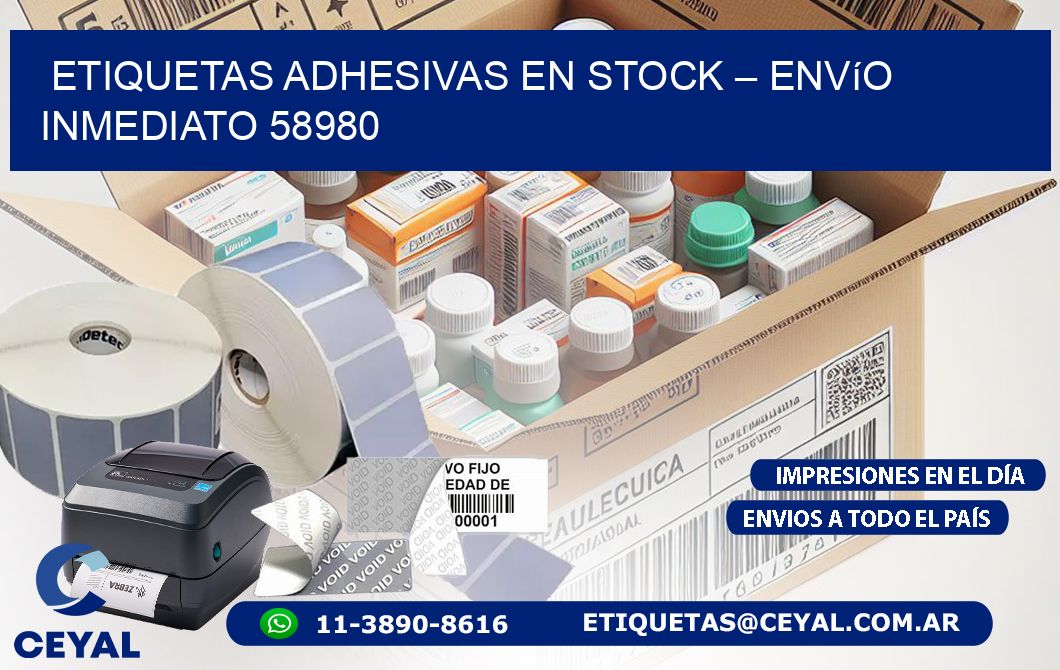 Etiquetas Adhesivas en Stock – Envío Inmediato 58980
