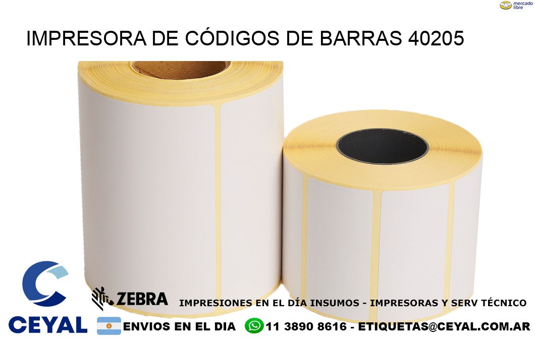 IMPRESORA DE CÓDIGOS DE BARRAS 40205