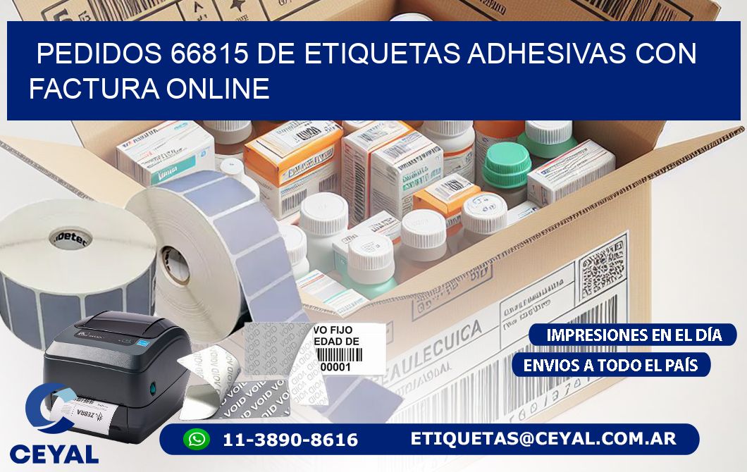 Pedidos 66815 de Etiquetas Adhesivas con Factura Online
