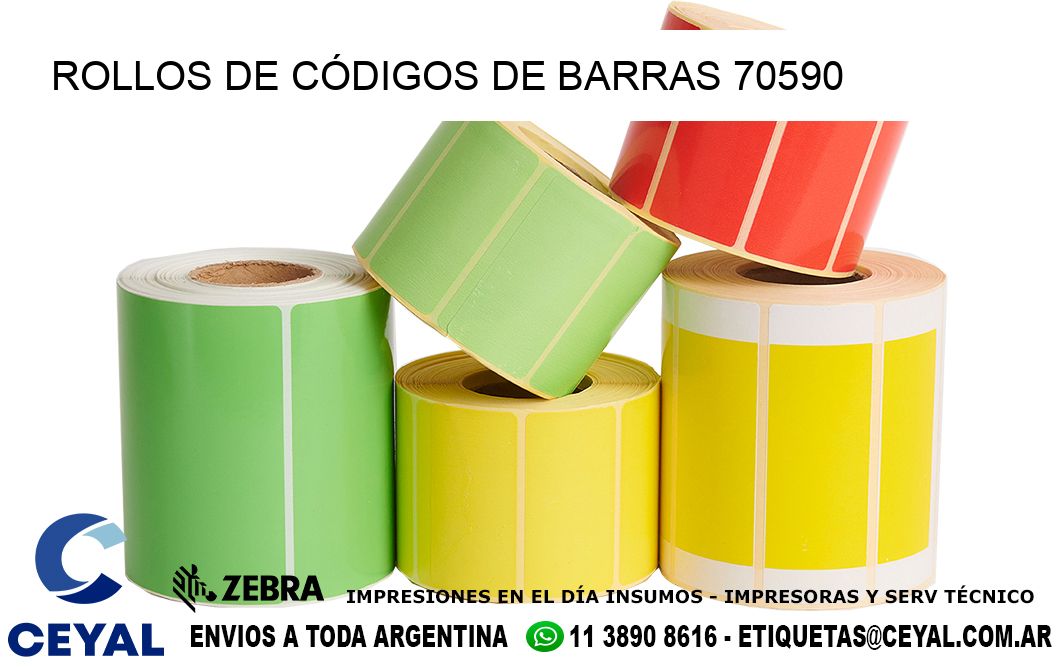 ROLLOS DE CÓDIGOS DE BARRAS 70590