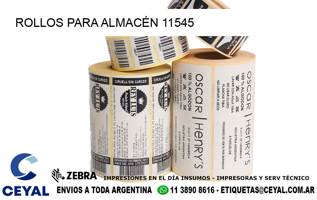 ROLLOS PARA ALMACÉN 11545